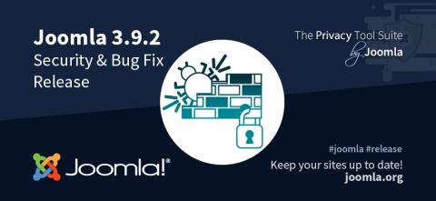 cartel de anuncio de la actualización de Joomla 3.9.2