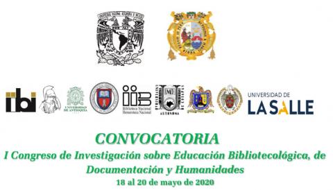 logotipo de las universidades colaboradoras junto con el texto de anuncio del congreso