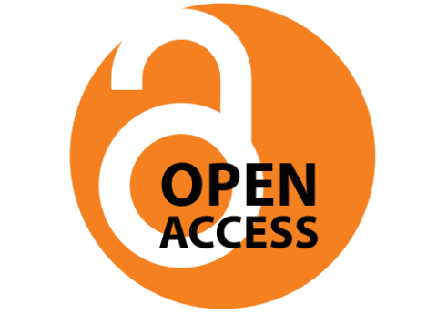 Logotipo de Open Access, una "a" minúscula con forma de candado abierto sobre fondo naranja